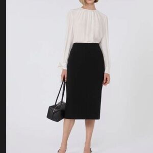 NWT MaxMara Black Midi Pencil Skirt, Size 8 (US)